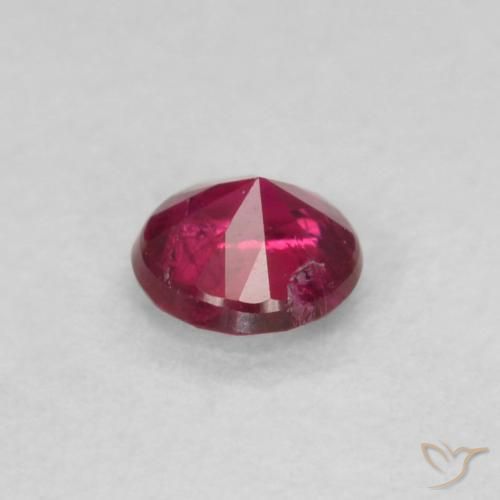 Ruby Gemstone in 3.5 mm (calibrated) Size for Sale, Ruby Stone in Deep Wine Red Color