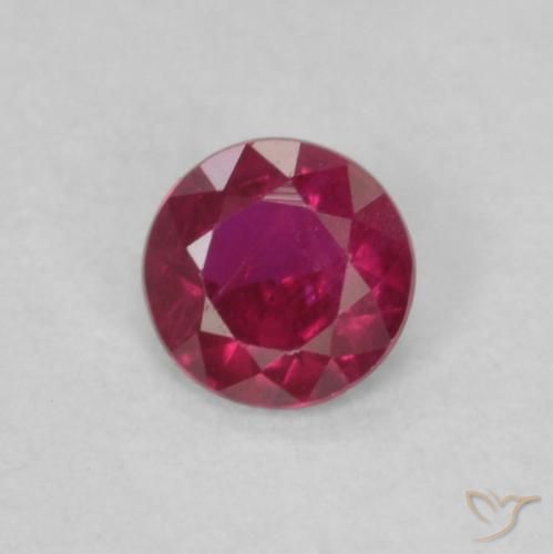 0.16ct Natural Deep Wine Red Ruby, Round, VS