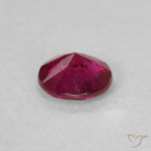 Ruby Gemstone in 3.3 mm Size for Sale, Ruby Stone in Deep Wine Red Color