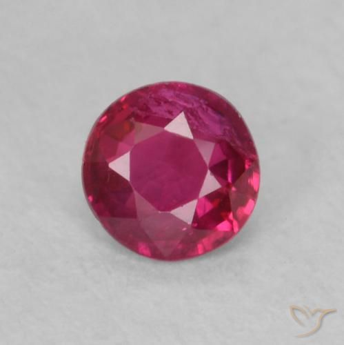 0.20ct Natural Pinkish Red Ruby, Round, VS
