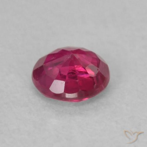Ruby Gemstone in 3.5 mm (calibrated) Size for Sale, Ruby Stone in Pinkish Red Color