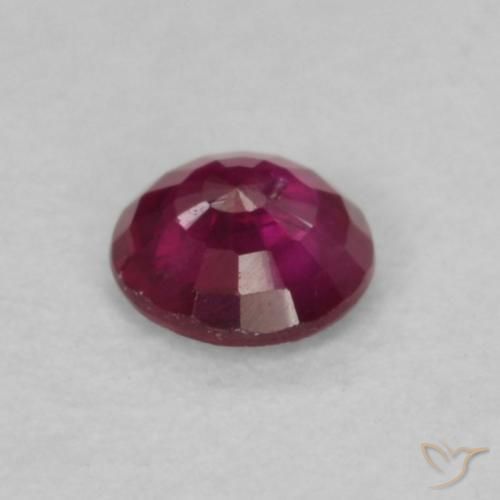 Ruby Gemstone in 3.5 mm (calibrated) Size for Sale, Ruby Stone in Deep Red Color