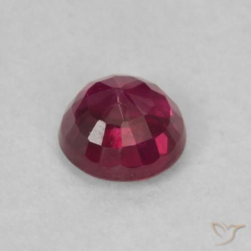 Ruby Gemstone in 3.3 mm Size for Sale, Ruby Stone in Deep Reddish Pink Color
