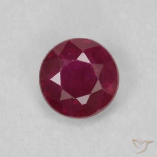 0.19ct Natural Wine Red Ruby, Round, VS