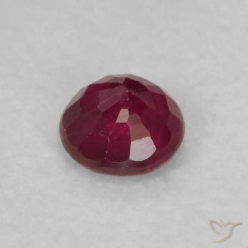 Ruby Gemstone in 3.3 mm Size for Sale, Ruby Stone in Wine Red Color