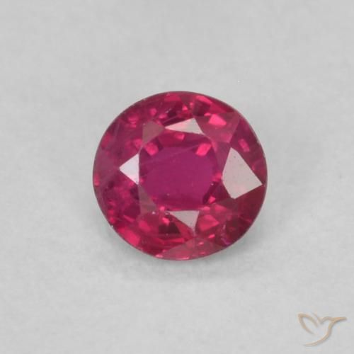 0.19ct Natural Pinkish Red Ruby, Round, VS