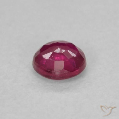 Ruby Gemstone in 3.5 mm (calibrated) Size for Sale, Ruby Stone in Pinkish Red Color