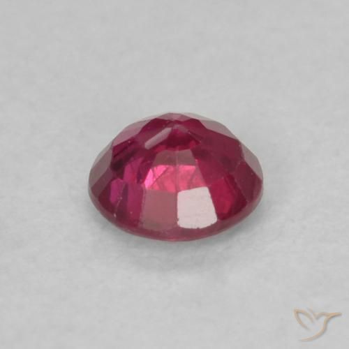 Ruby Gemstone in 3.5 mm (calibrated) Size for Sale, Ruby Stone in Deep Reddish Pink Color