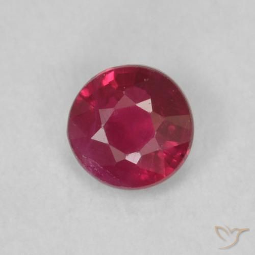 0.21ct Natural Medium Dark-Red Ruby, Round, VS