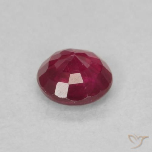 Ruby Gemstone in 3.5 mm (calibrated) Size for Sale, Ruby Stone in Medium Dark-Red Color