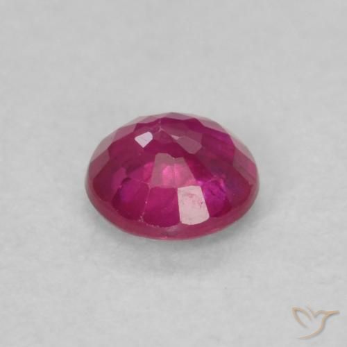 Ruby Gemstone in 3.5 mm (calibrated) Size for Sale, Ruby Stone in Pinkish Red Color