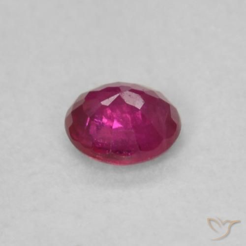 Ruby Gemstone in 3.5 mm (calibrated) Size for Sale, Ruby Stone in Pinkish Red Color