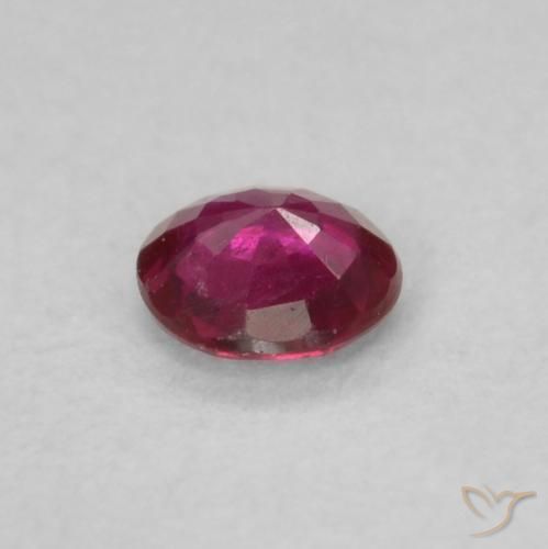 Ruby Gemstone in 3.5 mm (calibrated) Size for Sale, Ruby Stone in Pinkish Red Color
