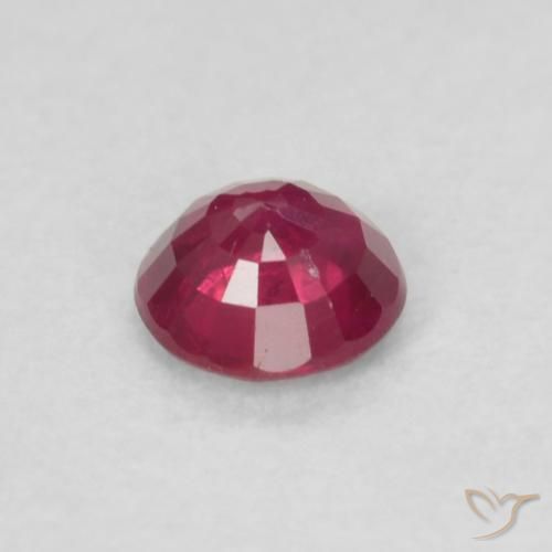 Ruby Gemstone in 3.5 mm (calibrated) Size for Sale, Ruby Stone in Jam Red Color