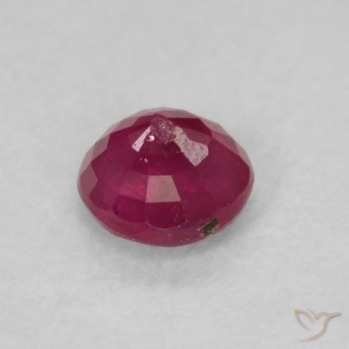 Ruby Gemstone in 3.5 mm (calibrated) Size for Sale, Ruby Stone in Pinkish Red Color