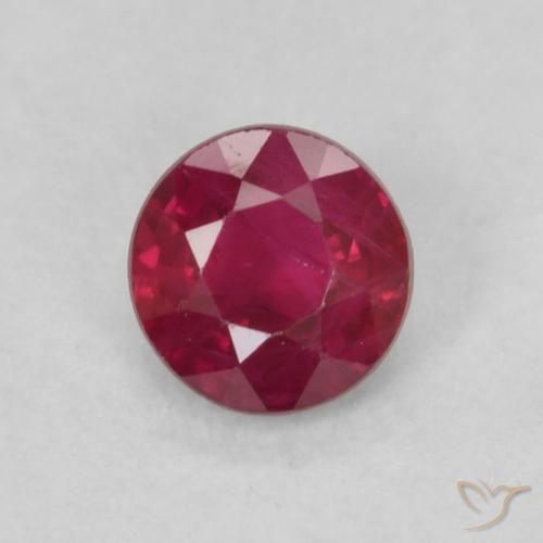 0.21ct Natural Medium Dark-Red Ruby, Round, VS-SI