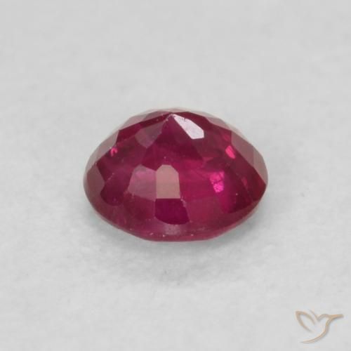 Ruby Gemstone in 3.5 mm (calibrated) Size for Sale, Ruby Stone in Medium Dark-Red Color