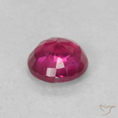 Ruby Gemstone in 3.5 mm (calibrated) Size for Sale, Ruby Stone in Pinkish Red Color