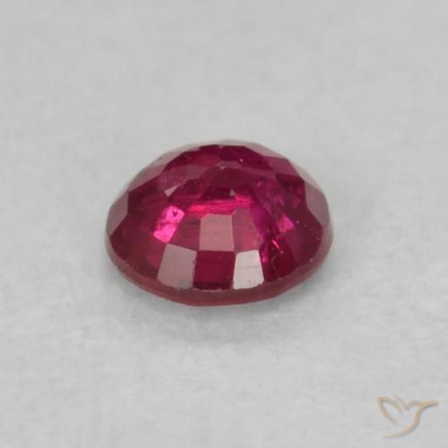 Ruby Gemstone in 3.5 mm (calibrated) Size for Sale, Ruby Stone in Deep Wine Red Color