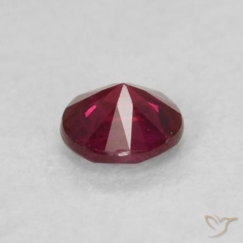 Ruby Gemstone in 3.4 mm Size for Sale, Ruby Stone in Deep Red Color