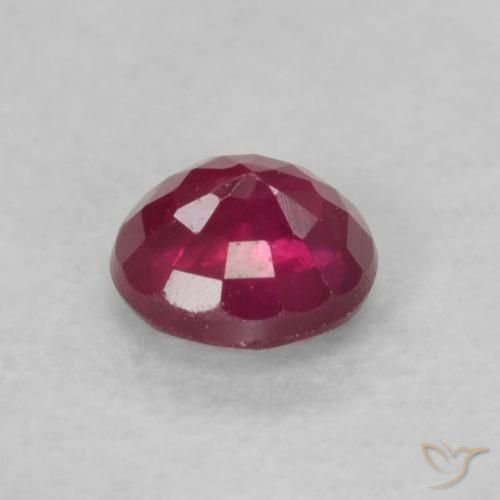 Ruby Gemstone in 3.5 mm (calibrated) Size for Sale, Ruby Stone in Medium Dark-Red Color