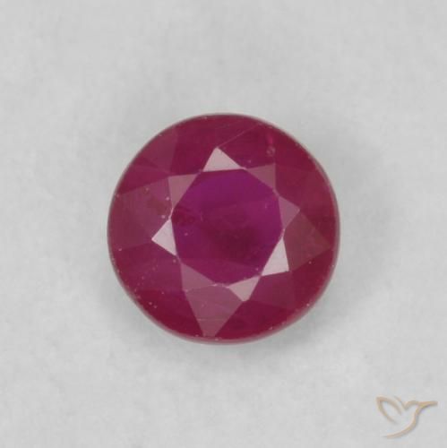 0.22ct Natural Deep Wine Red Ruby, Round, VS-SI