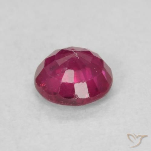 Ruby Gemstone in 3.5 mm (calibrated) Size for Sale, Ruby Stone in Deep Wine Red Color
