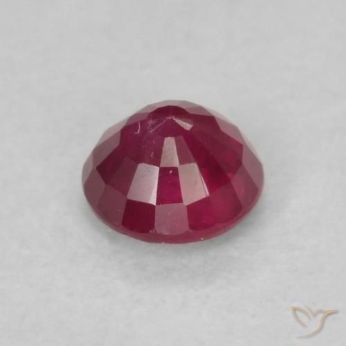 Ruby Gemstone in 3.5 mm (calibrated) Size for Sale, Ruby Stone in Deep Red Color