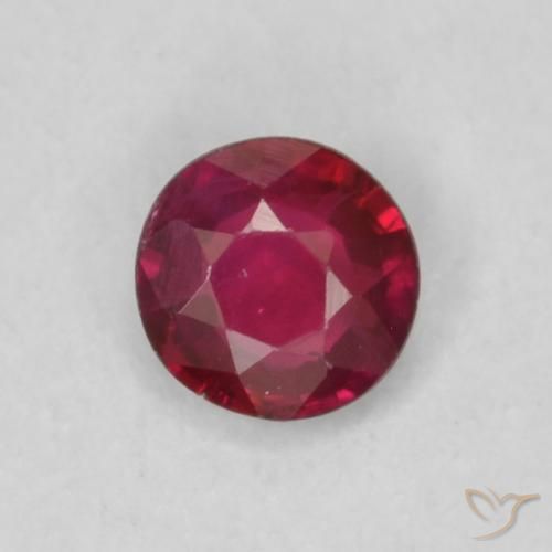 0.16ct Natural Deep Wine Red Ruby, Round, VS-SI