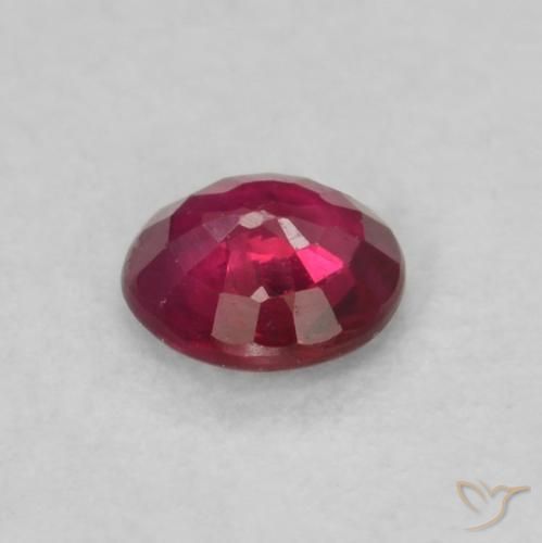 Ruby Gemstone in 3.5 mm (calibrated) Size for Sale, Ruby Stone in Deep Wine Red Color