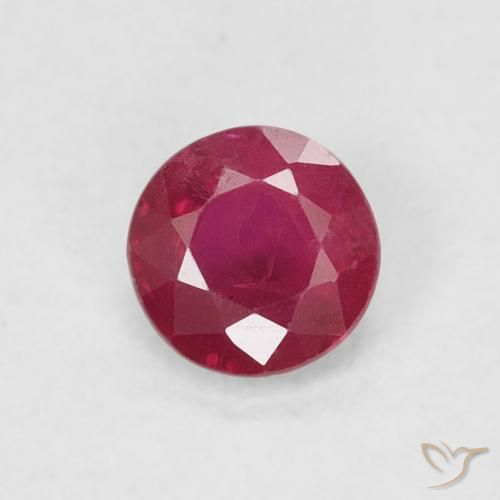 0.26ct Natural Pinkish Red Ruby, Round, SI-I1
