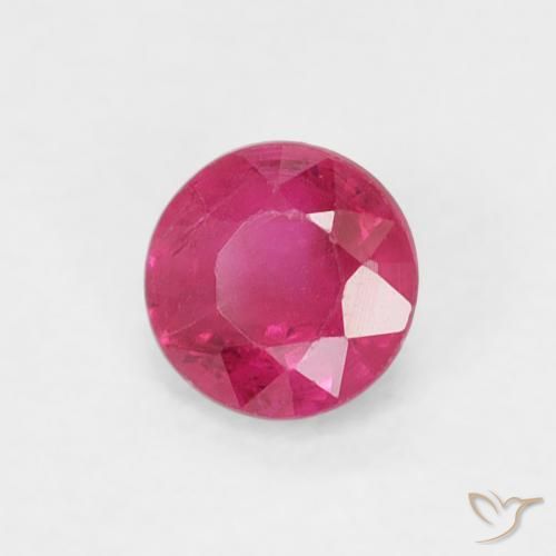 0.27 ct Red Ruby Stone, Natural Ruby in Round Facet Shape for Sale