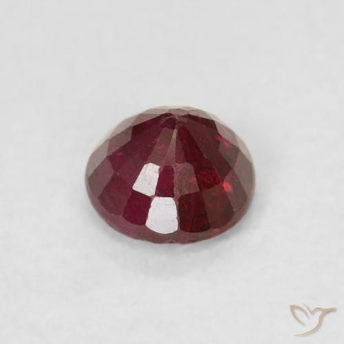 Ruby Gemstone in 3.7 mm Size for Sale, Ruby Stone in Dark Red Color