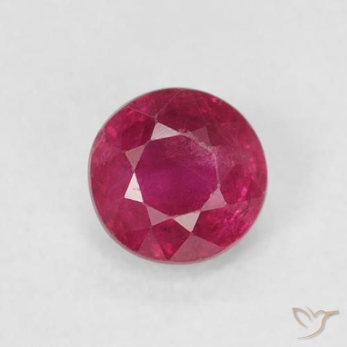 0.30ct Natural Pinkish Red Ruby, Round, SI-I1