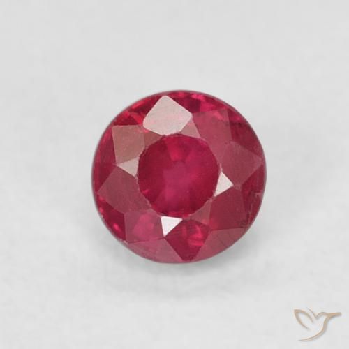 0.31 ct Red Ruby Gemstone, Ruby Gem in Round Facet Shape for Sale.