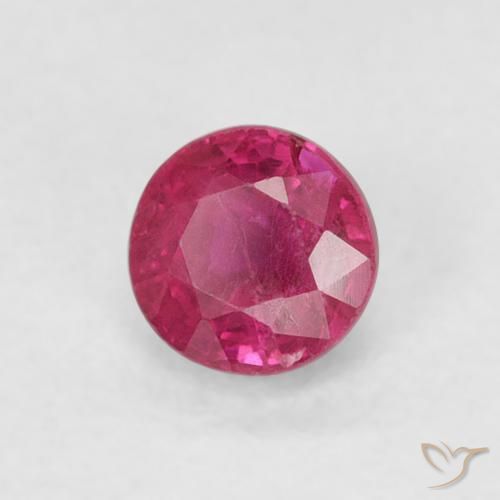 0.31 ct Red Ruby Stone, Natural Ruby in Round Facet Shape for Sale