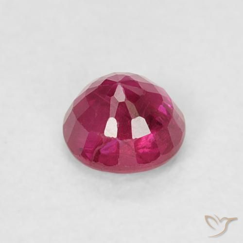 Ruby Gemstone in 3.7 mm Size for Sale, Ruby Stone in Pinkish Red Color