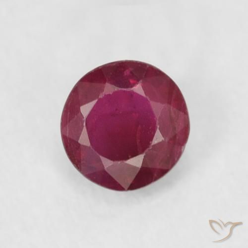 0.31ct Natural Deep Wine Red Ruby, Round, SI-I1