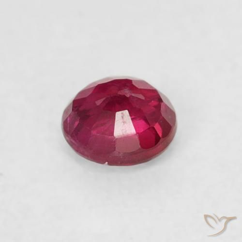 Ruby Gemstone in 3.5 mm (calibrated) Size for Sale, Ruby Stone in Deep Red Color