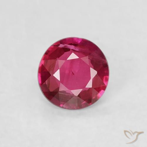 0.15ct Natural Medium Dark-Red Ruby, Round, VS