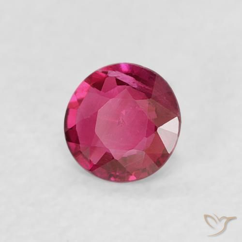 0.15 ct Red Ruby Stone, Natural Ruby in Round Facet Shape for Sale