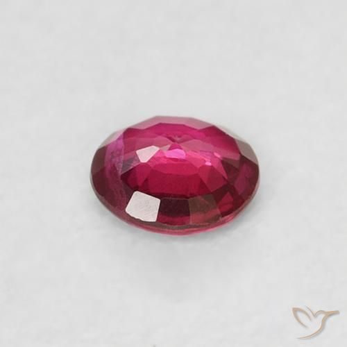 Ruby Gemstone in 3.5 mm (calibrated) Size for Sale, Ruby Stone in Medium Dark-Red Color