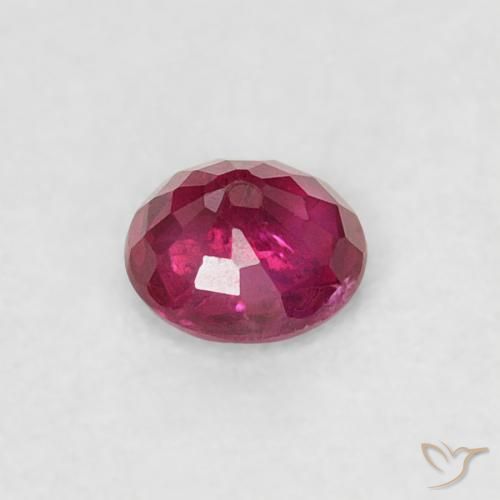 Ruby Gemstone in 3.5 mm (calibrated) Size for Sale, Ruby Stone in Medium Dark-Red Color