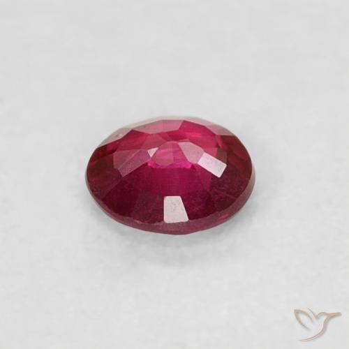 Ruby Gemstone in 3.5 mm (calibrated) Size for Sale, Ruby Stone in Deep Reddish Pink Color