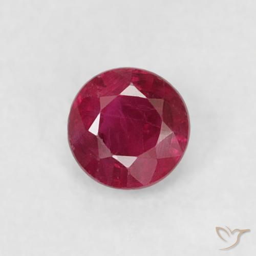 0.20ct Natural Medium Dark-Red Ruby, Round, VS
