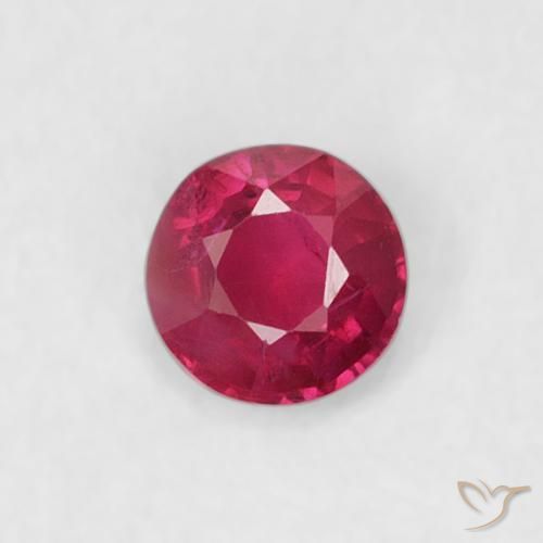 0.20ct Natural Jam Red Ruby, Round, VS
