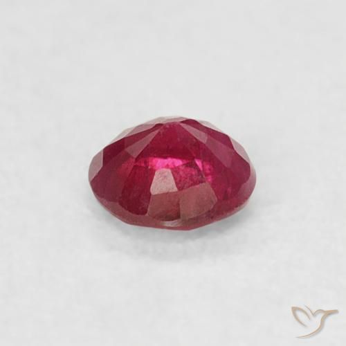 Ruby Gemstone in 3.5 mm (calibrated) Size for Sale, Ruby Stone in Deep Reddish Pink Color