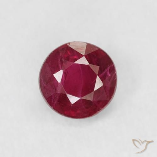 0.23ct Natural Dark Red Ruby, Round, VS