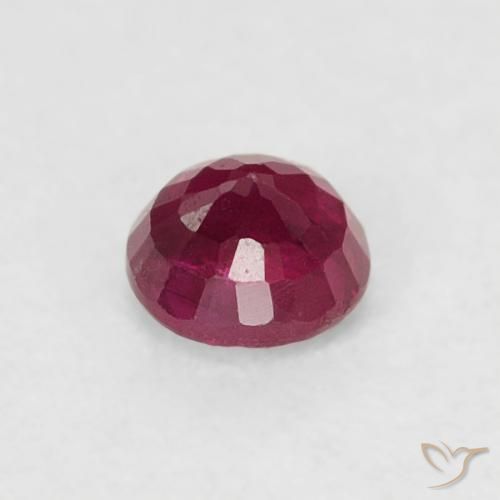 Ruby Gemstone in 3.5 mm (calibrated) Size for Sale, Ruby Stone in Dark Red Color