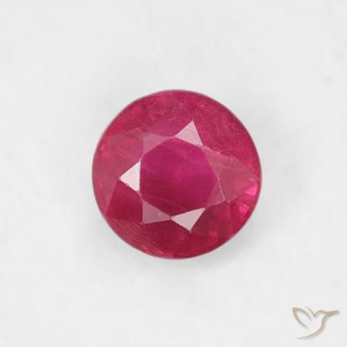 0.20ct Natural Medium Red Ruby, Round, VS